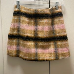 NWOT For Love and Lemons Plaid Rachel Skirt Small